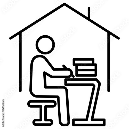 Homework Outline Icon