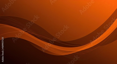 Abstract Flowing Orange Background with Waves and Gradient Texture