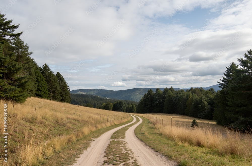 Fototapeta premium country road in the mountains