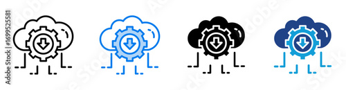 download icon set multiple style collection
