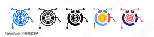 Asset Allocation Multiple Style Icon Set Collection. 
