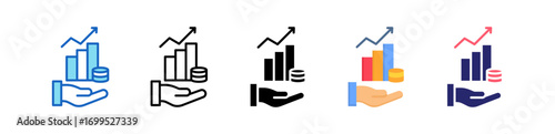 Wealth Planning Multiple Style Icon Set Collection. 