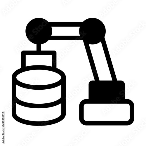 ETL Process Line Icon of Data Warehousing Icon Set