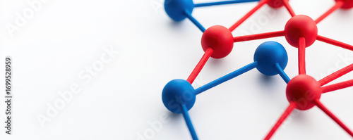Global network connection showing complex technology supply chain. An abstract communication and data system structure