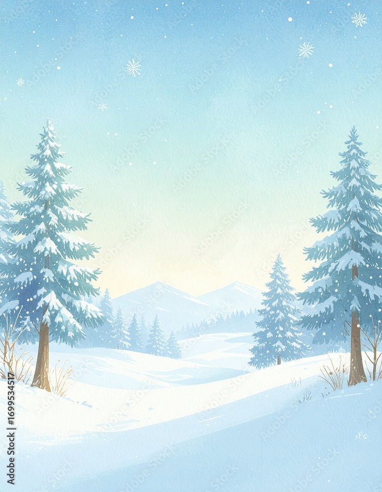Naklejka premium 冬景色