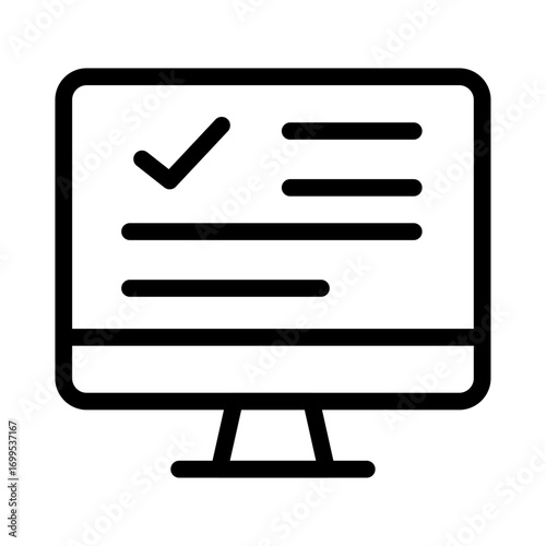 Digital Contract Line Icon of Smart Contracts Icon Set