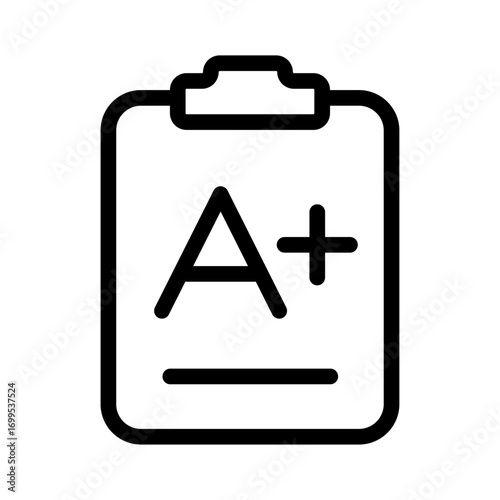 Excellent Grade Line Icon of Grades and Progress Icon Set