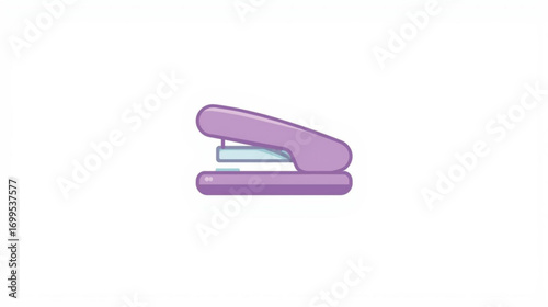Purple Stapler Illustration Simple Office Supply Icon Design