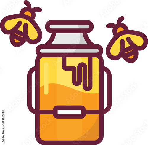 Honey lineal color icon
