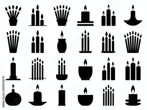 restaurant icons set