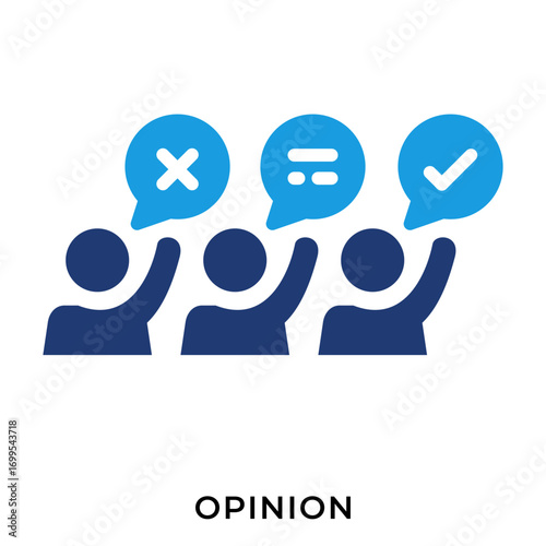 Opinion Icon – Public Feedback, Poll, and Group Discussion