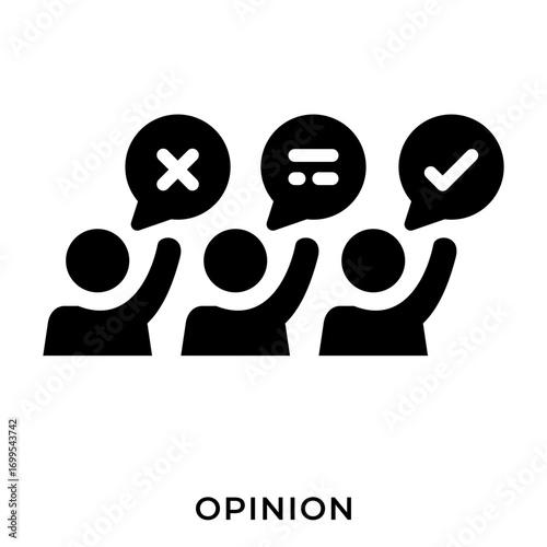 Opinion Icon – Public Feedback, Poll, and Group Discussion