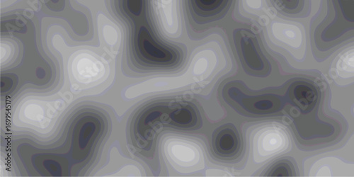 Abstract topographic contour map illustration with grayscale tones and organic wavy shapes depicting elevation variations