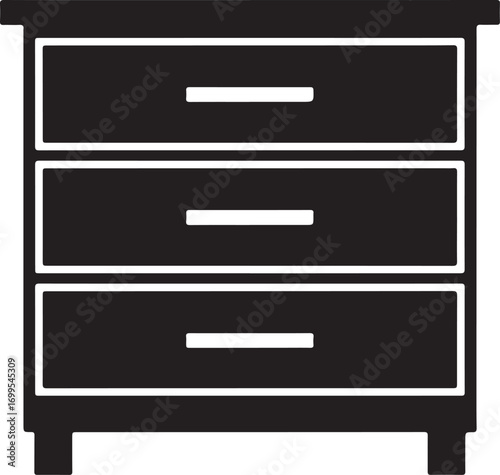 Minimalist 3-Drawer Chest Storage Organization