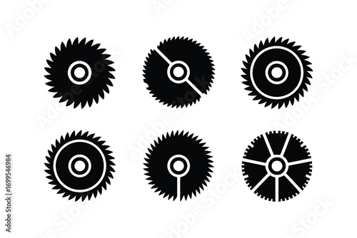 Circular saw blades with sharp teeth and central holes cutting tools industrial