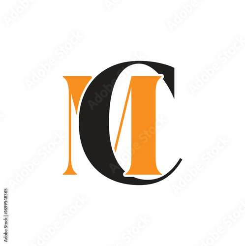 MC letter logo template, MC letter logo design