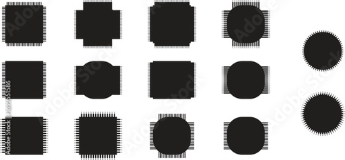 set of black and white leather
