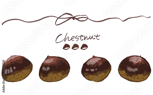 Adorable Hand-Drawn Autumn Chestnuts, Vector Set