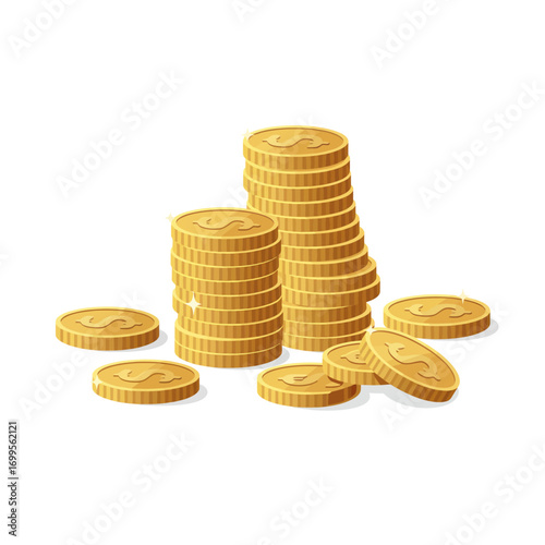 Building Your Fortune: A Stack of Gold Coins for Monetary Goals