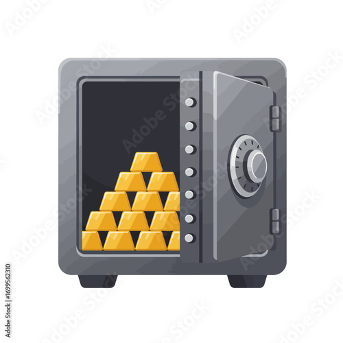 A Treasure Trove: A Safe Protecting a Fortune in Gold