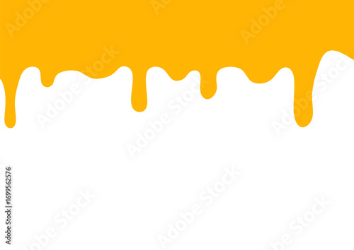 Melted Cheese Vector Illustration Isolated on White Background. Perfect for food design, pizza topping, burger ingredient, fast food menu, snack graphics