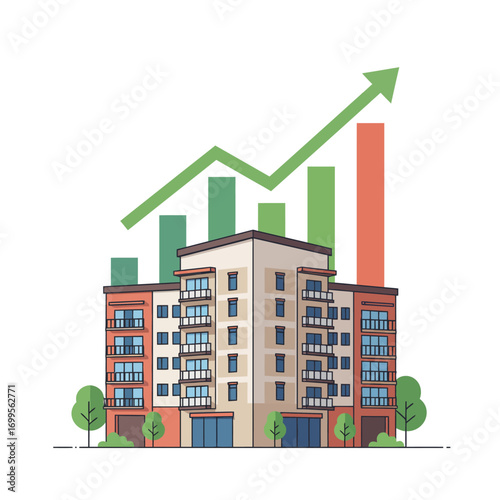 Housing Market Success: A Graph Representing Growing Property Values