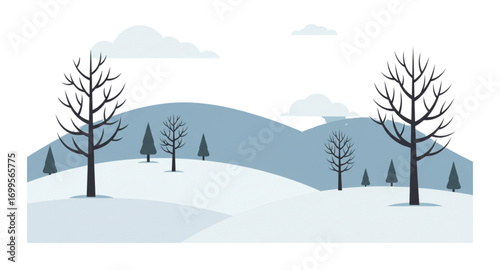 winter landscape with trees