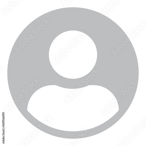 Avatar icon. Default Profile picture of account for website or app. Transparent vector