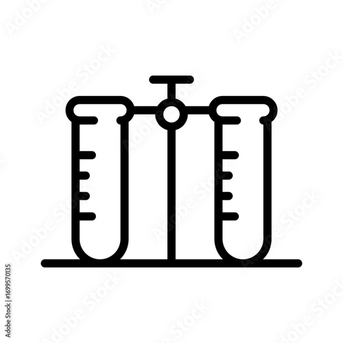 Vector black line icon for Test tube