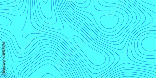 Abstract blue background with swirling waves and light rays. papercut web topography map spiral line,. 3d realistic papercut decoration textured with wavy layers. topographic contour lines map 