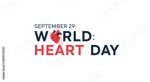 World Heart Day September 29th: Health Awareness and Cardiology Event Concept
