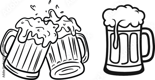 Beer line icon vector illustration