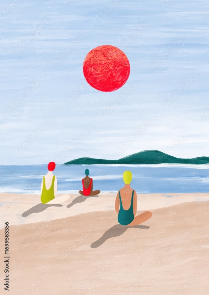 Obraz premium A vibrant collection of modern illustrations – celebrating people, nature, and emotions through bold colors and simple forms.