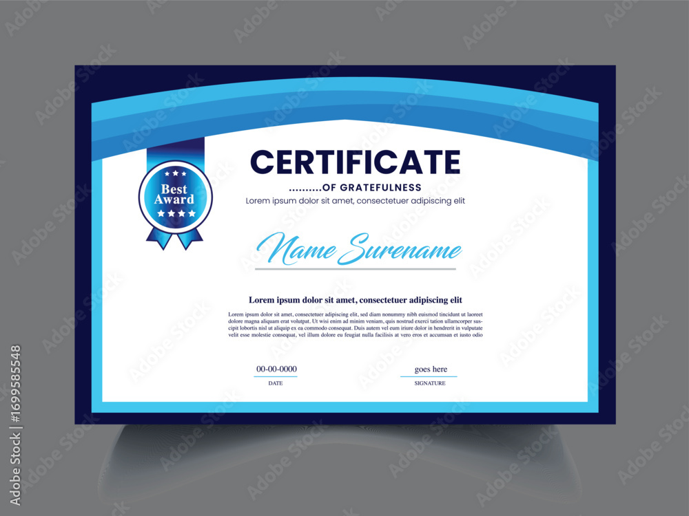 Fototapeta premium certificate manual clean design