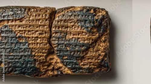 Ancient tablet text detail