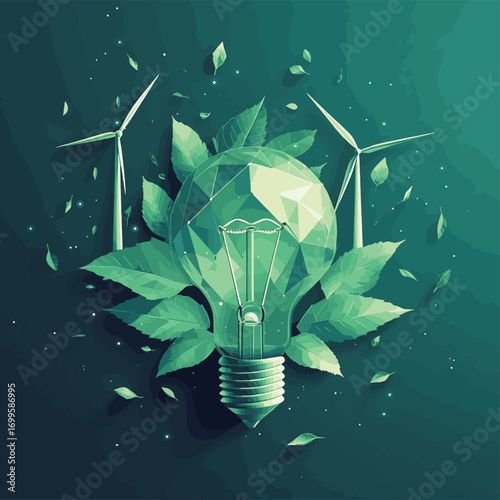 Futuristic thunderstorm weather, meteorology concept with glowing clouds, rain shower and lightning  , vector style simple color