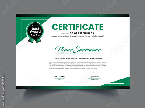 certificate clean exclusive design