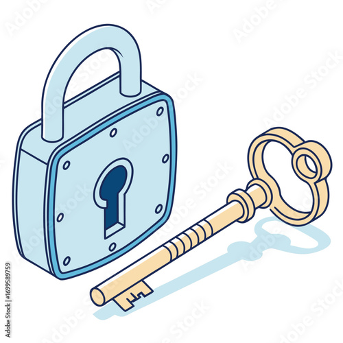 Unlocking opportunity with a secure lock and vintage key, symbolizing access, solutions, and new beginnings in business and life.