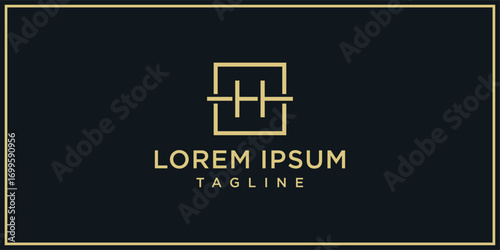 H Square Logo Design Inspiration