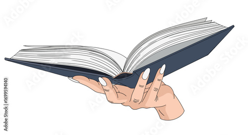 Discovering new worlds and knowledge within the pages of an open book held gently by a hand