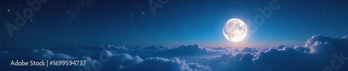 Ethereal glow of moonlight illuminating the vast expanse of the night sky, stars twinkling faintly in the distance, celestial beauty captured in breathtaking detail , light, dark matter, glow