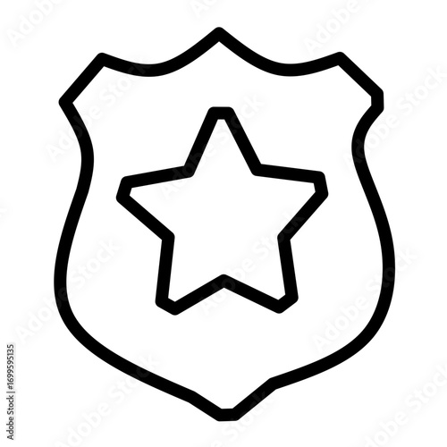 Police Badge Icon - Law Enforcement Symbol