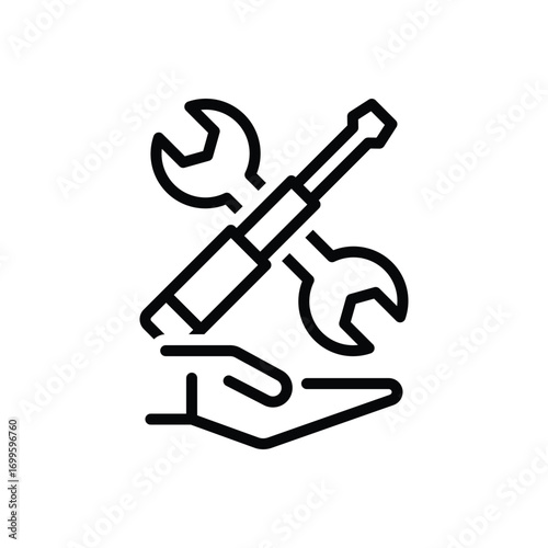 Black line icon for effortless maintenance