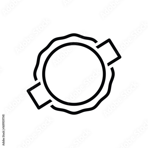 Black line icon for hassle free