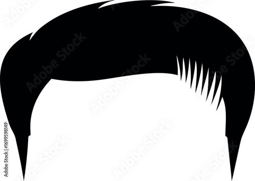 Black Silhouette Male Hair Style Icon