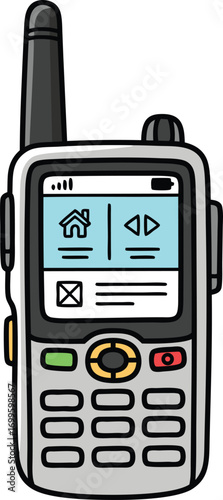 Handheld Museum Audio Guide Device with Display Screen and Keypad for Visitor Information and Tours