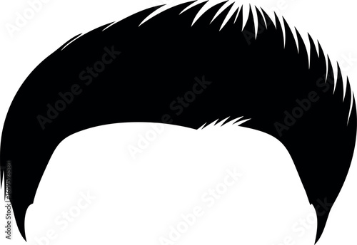 Black Silhouette Male Hair Style Icon