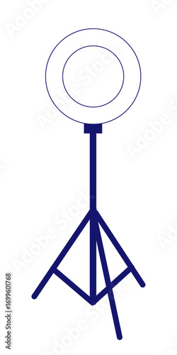 Vector Illustration of Content Creator Girl with Laptop and Social Media Elements