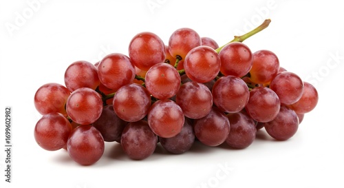 Raisins rouges juteuses brillent dune lumiere douce. AI Generated