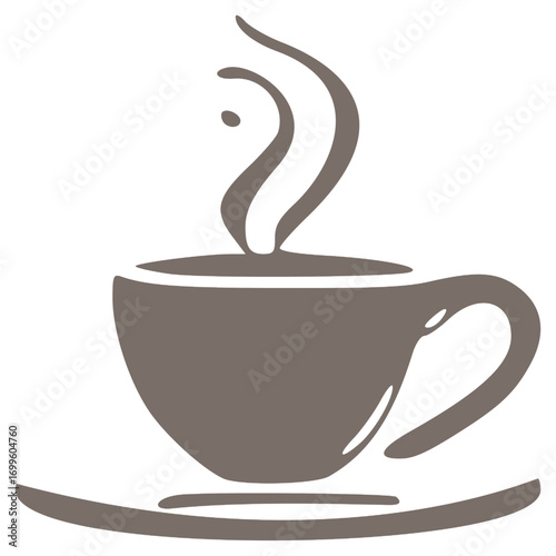 Coffee Shop Logo – Minimal cup silhouette icon with a clean and modern look. Ideal for coffee shops, cafes, packaging, and branding identity with an elegant, simple, and professional design.